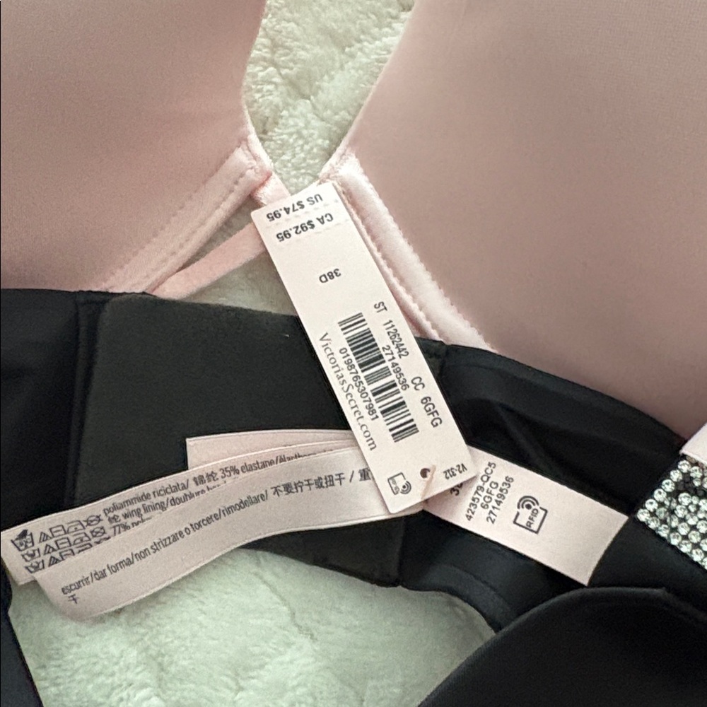 Victoria's Secret Pink & Black Smooth T-Shirt Bras Duo - Picture 3 of 3
